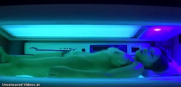  Japanese busty babe has sex in tanning bed